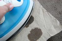 Stains treatment by the heating method