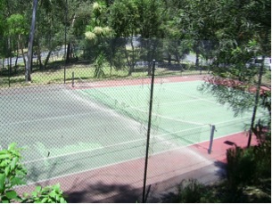 High Pressure Cleaning at a tennis court 